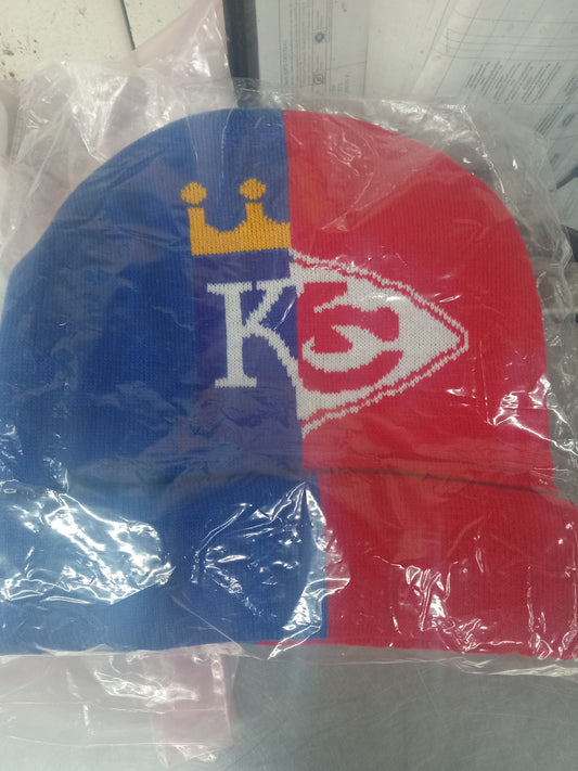 CHIEFS ROYALS SPLIT KNIT BEANIE